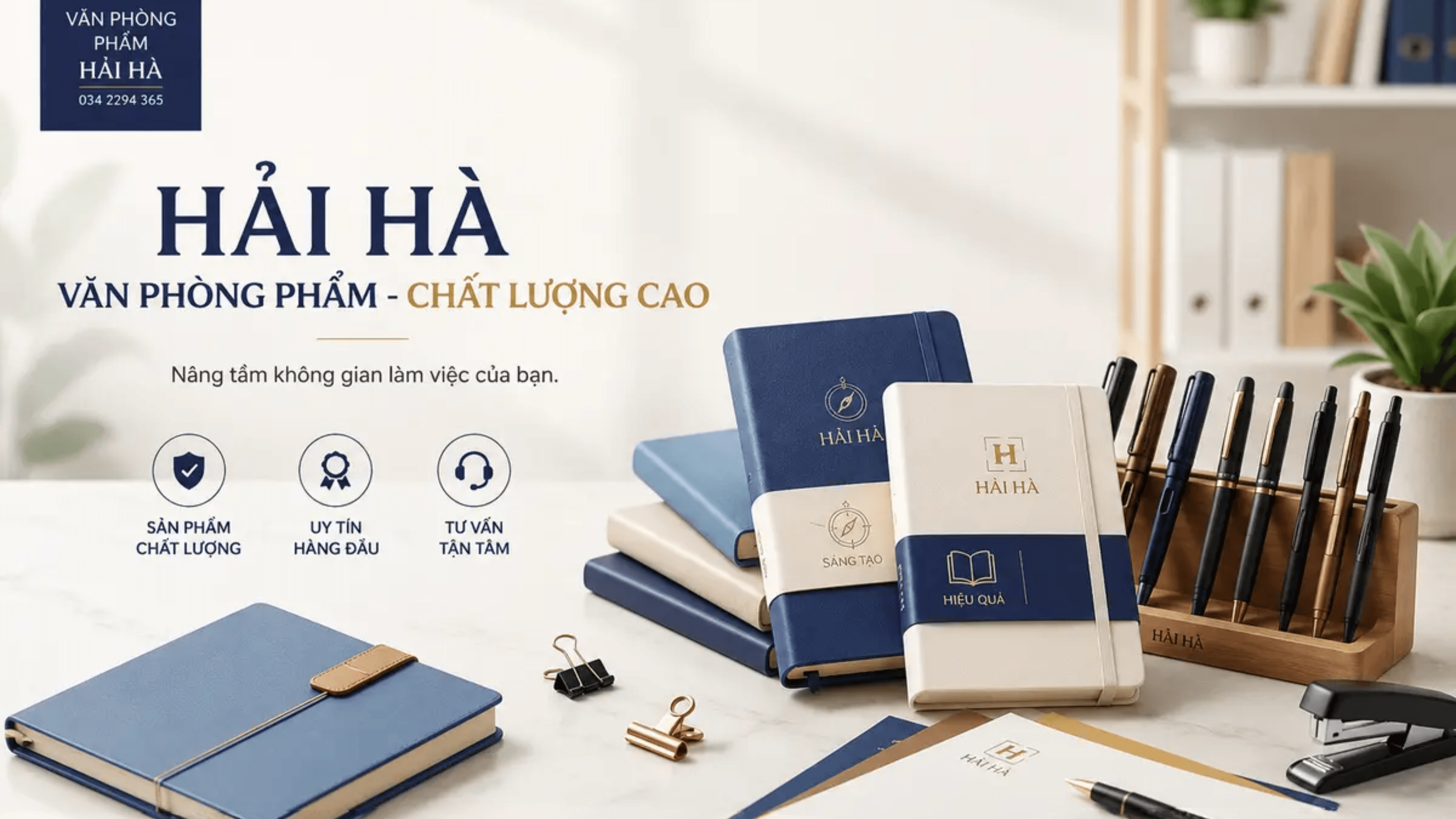 Banner văn phòng phẩm Hải Hà