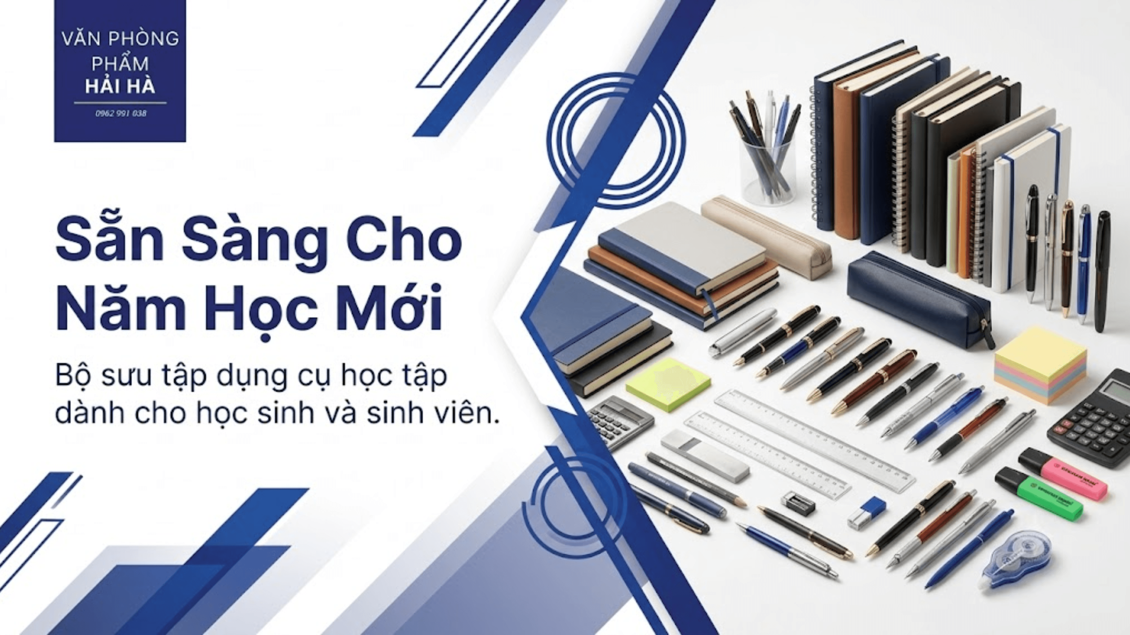 Banner sản phẩm văn phòng phẩm Hải Hà