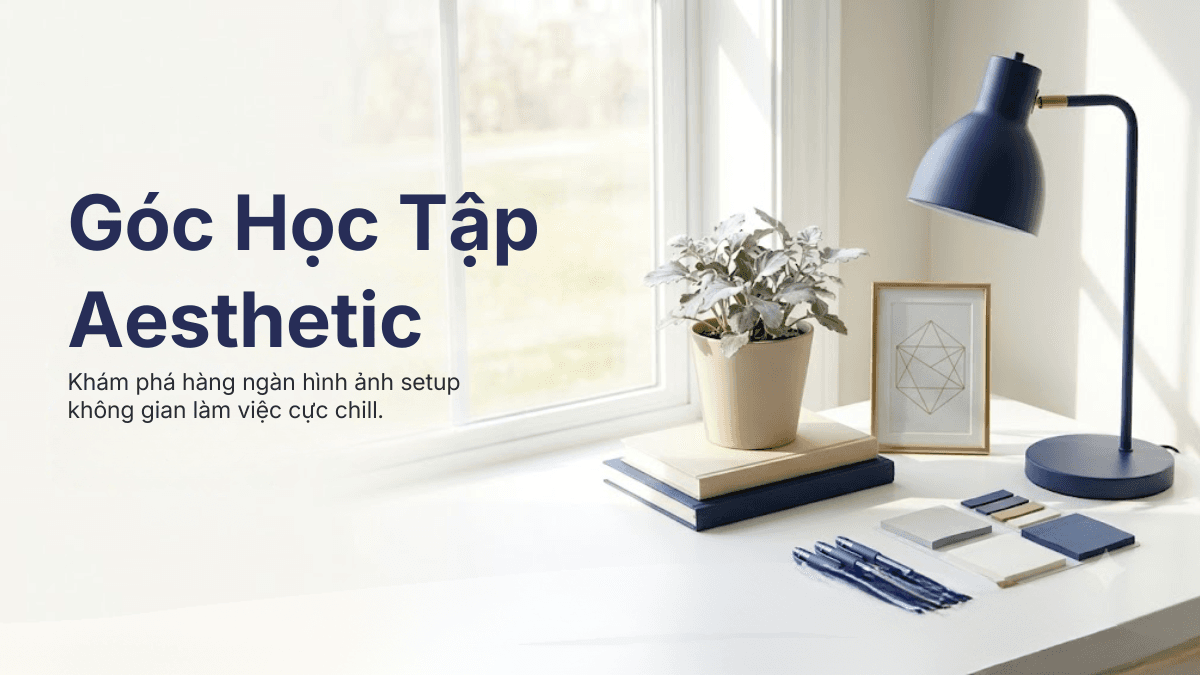 Banner góc học tập aesthetic Hải Hà
